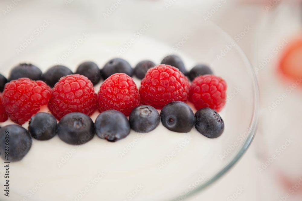 Fruit ice cream in bowl Fruit ice cream in bowl