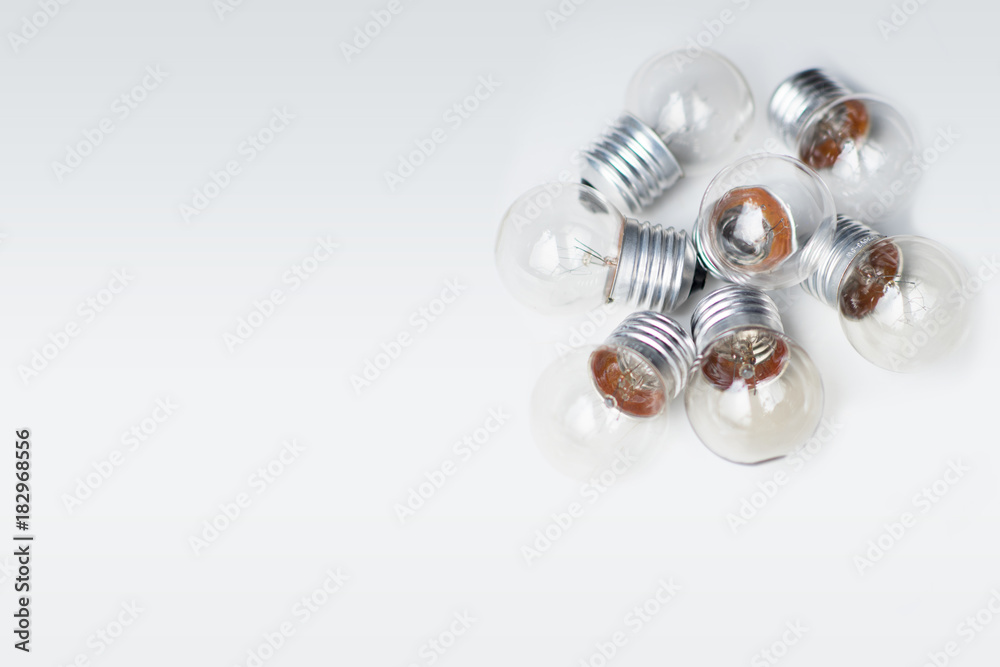 Light bulbs on white background Light bulbs on white background
