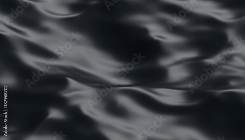 Abstract 3d rendering of smooth surface with ripples. Cloth with waves. Modern background design for poster, cover, branding, banner, placard.