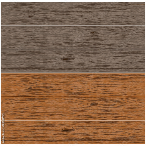Texture of wooden boards of different colors. Vector objects.