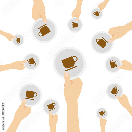 Hand hält Symbol - Kaffee