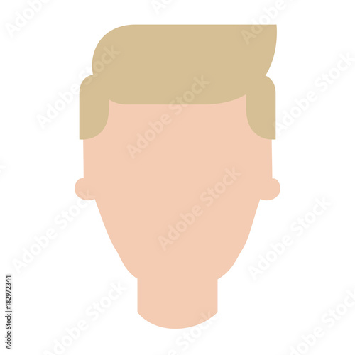 faceless man with side parted hairstyle in colorful silhouette vector illustration