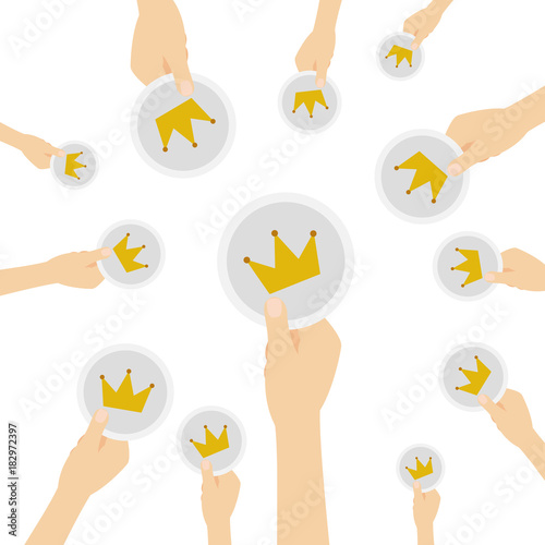 Hand hält Symbol - Krone - VIP
