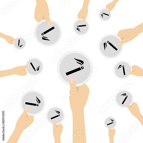 Hand hält Symbol - Zigarette