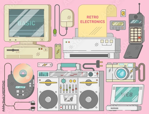 Retro vintage electronics s...