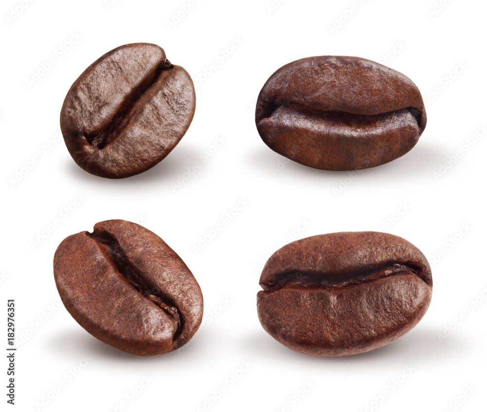Сoffee beans isolated on white background Сoffee beans isolated on white background