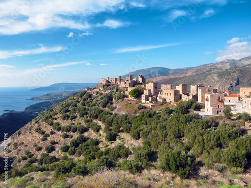 The medieval Vathia village in Greece