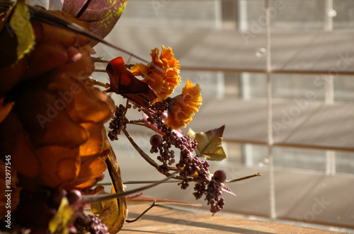 Beautiful flower bouquet with warm colors