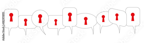 Sprechblasen - Schlüsselloch