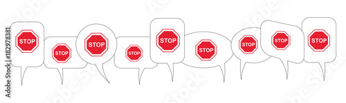 Sprechblasen - Stopschild