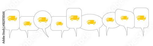 Sprechblasen - Lieferwagen