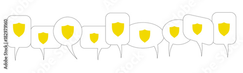 Sprechblasen - Schutzschild