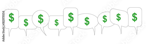 Sprechblasen - Dollar