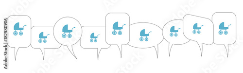 Sprechblasen - Kinderwagen