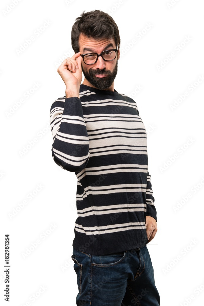 Man with beard with glasses Man with beard with glasses