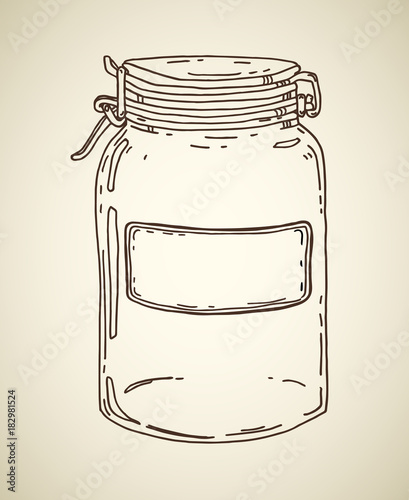 Hand drawn jar