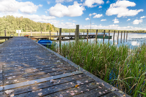 Bootssteg am Moderfitzsee photo