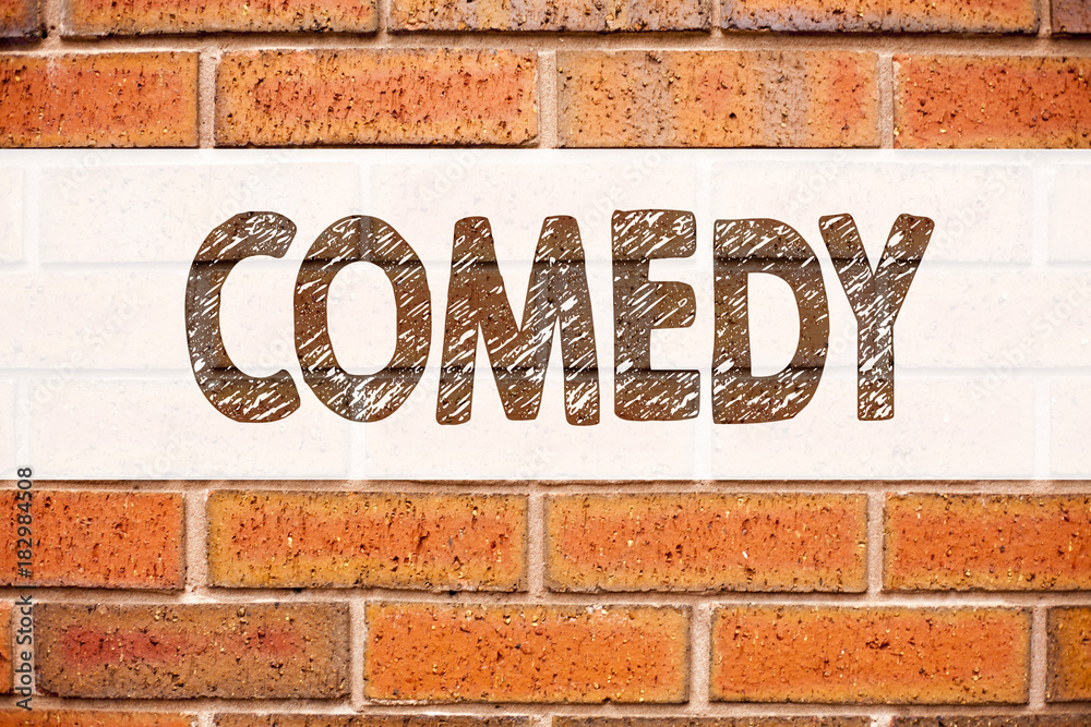 Conceptual announcement text caption inspiration showing Comedy. Business concept for Stand Up Comedy Microphone written on old brick background with copy space Conceptual announcement text caption inspiration showing Comedy. Business concept for Stand Up Comedy Microphone written on old brick background with copy space