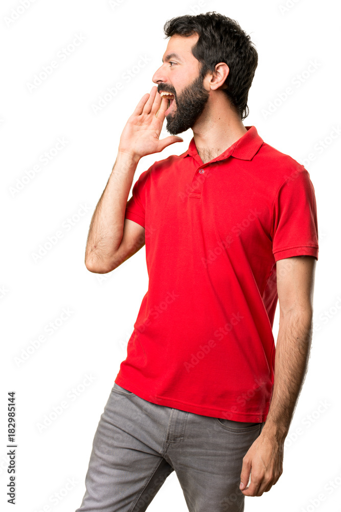 Handsome man shouting Handsome man shouting
