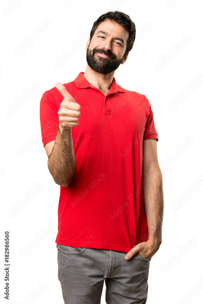 Handsome man with thumb up Handsome man with thumb up