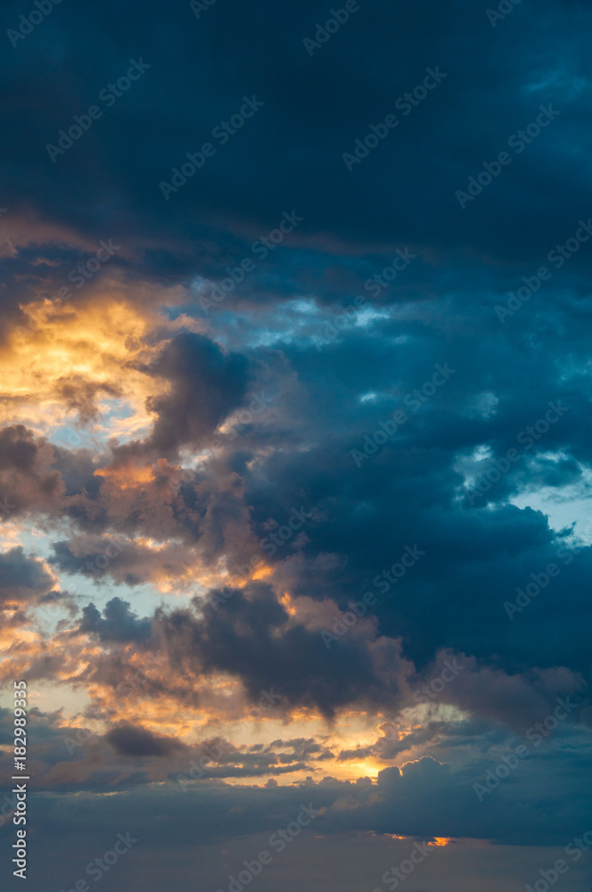 Sunset sky cloudscape