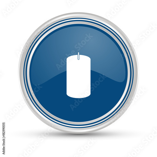 Blauer Button - Kerze