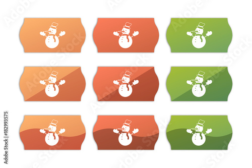 Sticker Set - Etikett Preisschild - Schneemann - Weihnachten