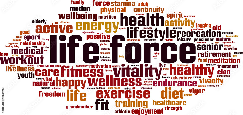 Life force word cloud