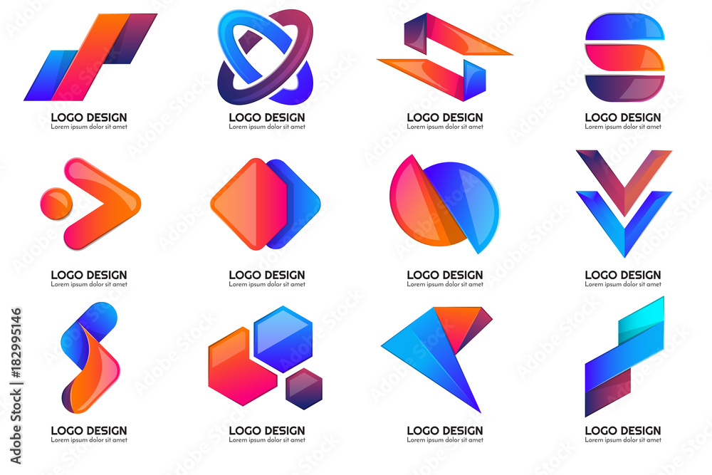 Modern Minimal Vector Logo for banner Modern Minimal Vector Logo for banner