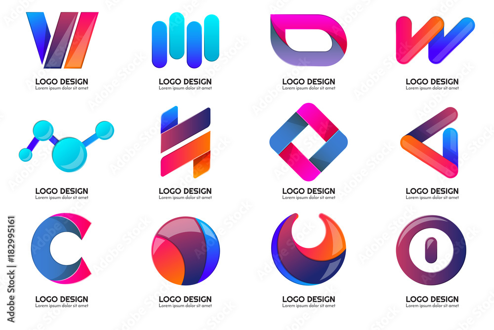 Modern Minimal Vector Logo for banner Modern Minimal Vector Logo for banner