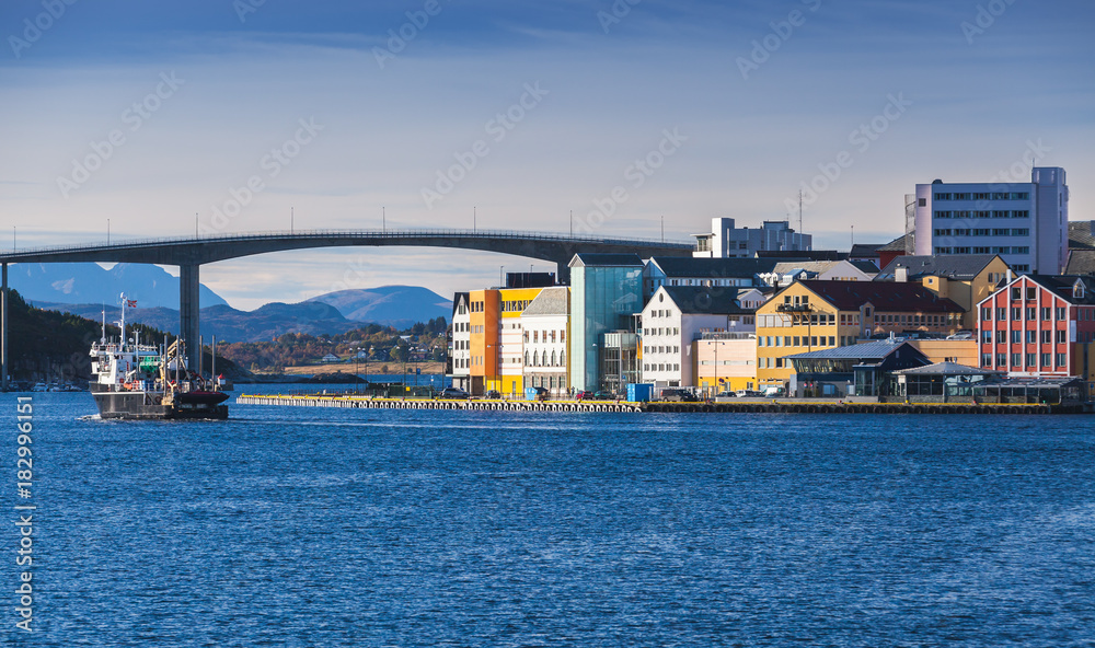 Kristiansund cityscape, Norwegian town