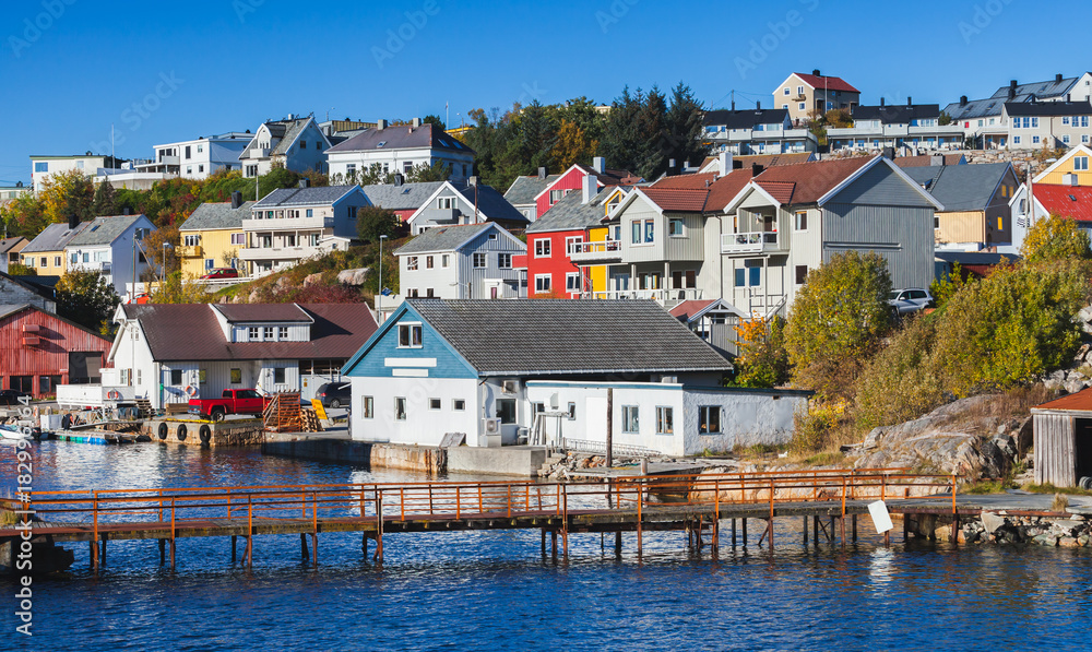 Kristiansund cityscape, seaside view