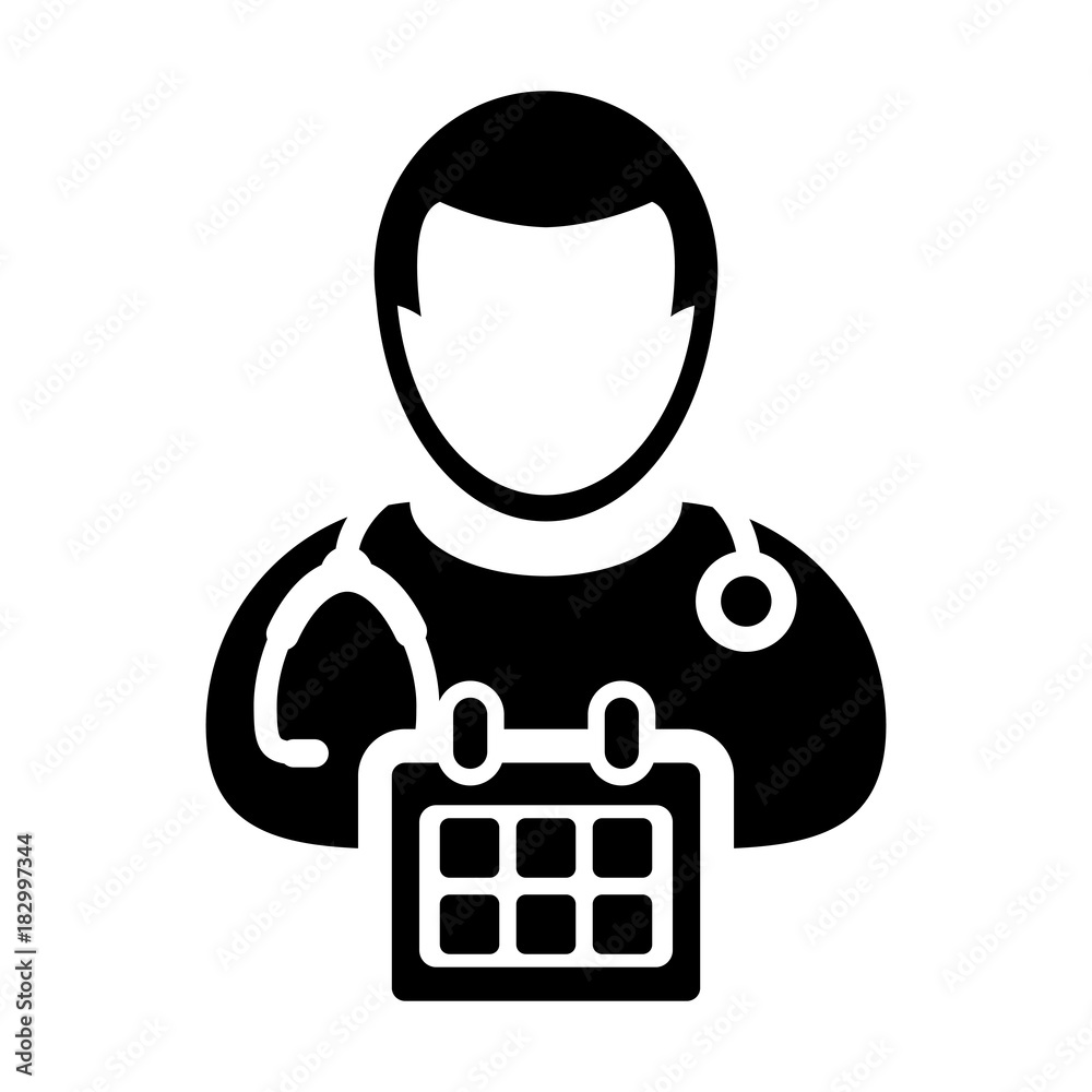 Doctor Appointment Icon Vector With Stethoscope for Medical ...