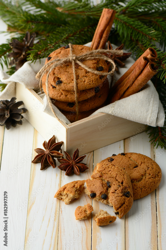 Delicious Christmas cookies in composition Delicious Christmas cookies in composition