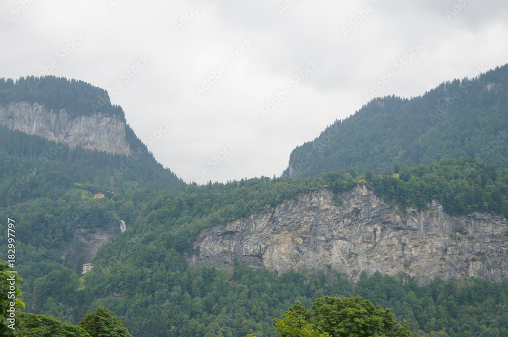 Fototapeta premium Mountainscape Alps, Switzerland at summer near Meiringen
