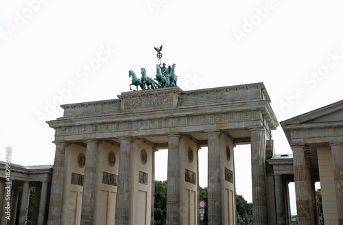Berlin Germany Ancient Brandenburg Door with the horses