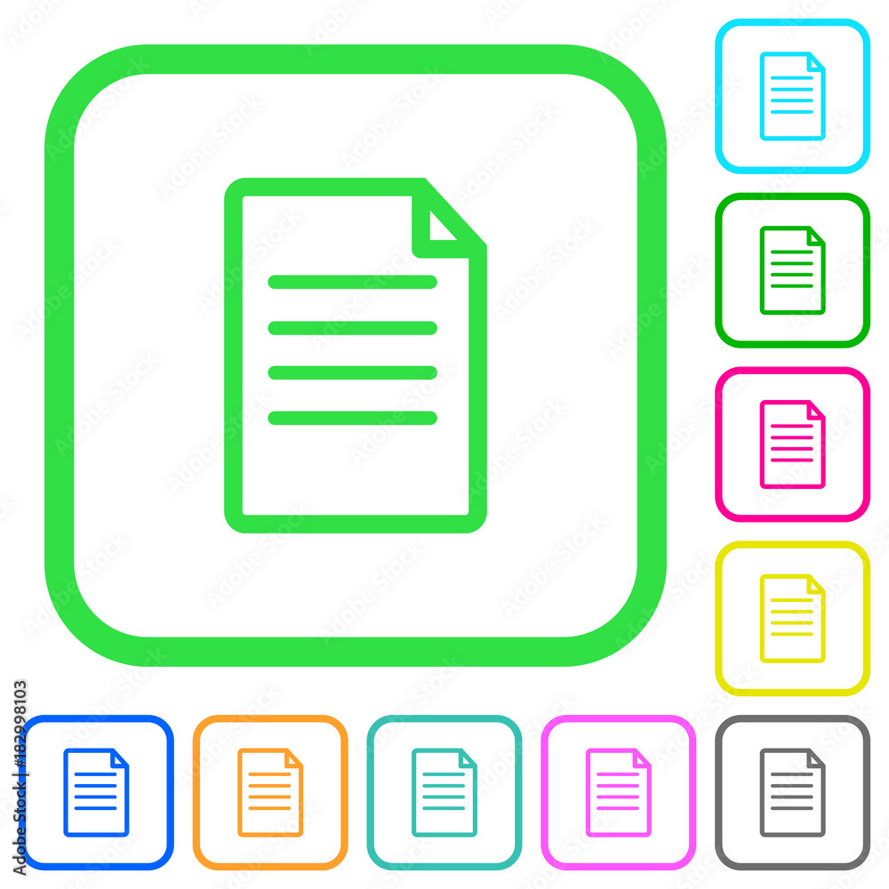 Single Document vivid colored flat icons icons Single Document vivid colored flat icons icons
