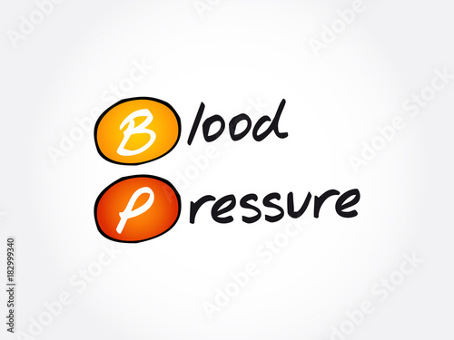 BP - Blood Pressure acronym, concept background