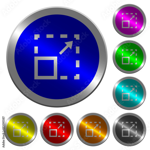 Maximize element luminous coin-like round color buttons