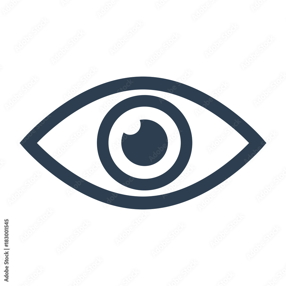 Eye icon on white background. Eye icon on white background.