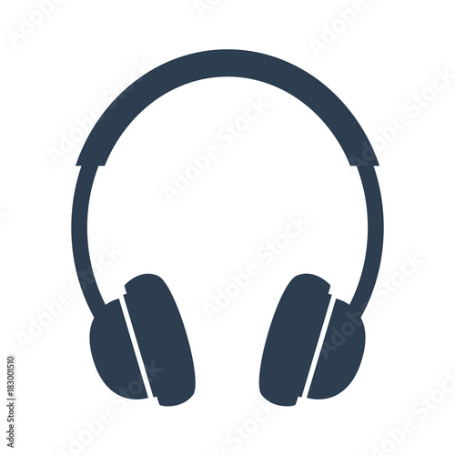 Headphone icon on white background