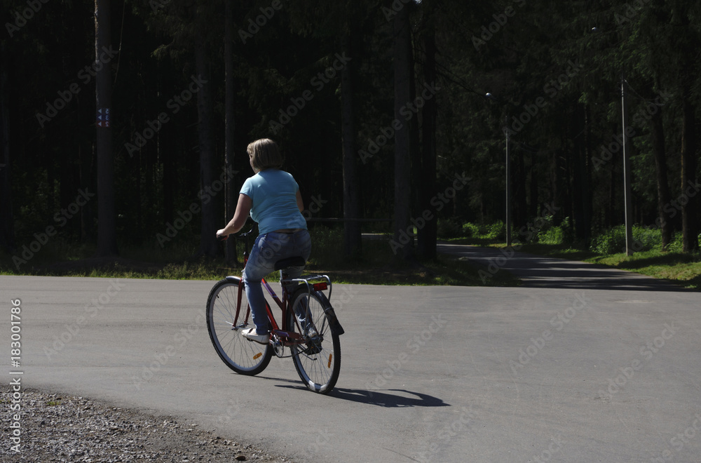 beautiful girl on a vintage bike