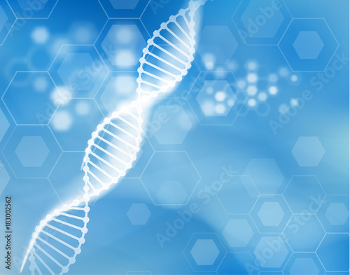 DNA strand scientific vector background.