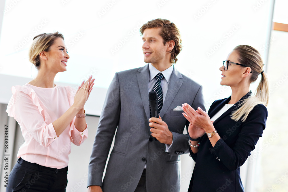 Business people having a conference Business people having a conference