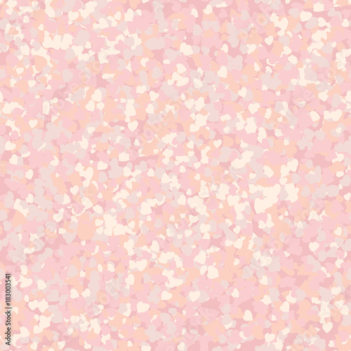 Pink heart scatter. Abstract seamless pattern. Valentines day background. Bright colors. Romantic texture. Hand drawn. Love and feelings. For wallpaper, web page, surface textures.