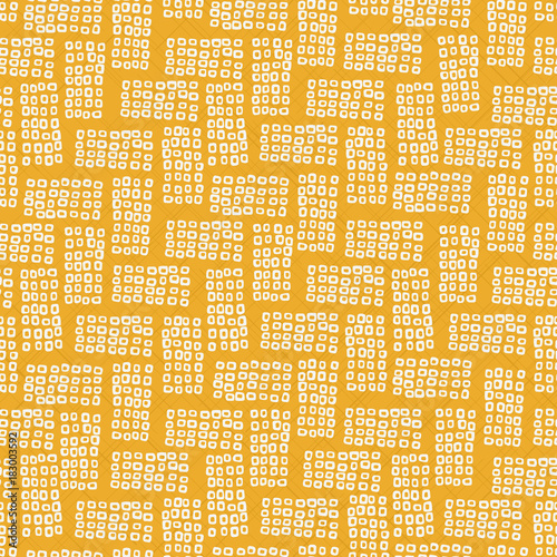 Abstract seamless pattern. Japanese Shibori motif. Geometric background. Classic japanese dyeing technique. Bright yellow asian backdrop. For wallpaper, decoration or printing on fabric.