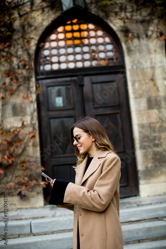 Modern woman using mobile p...