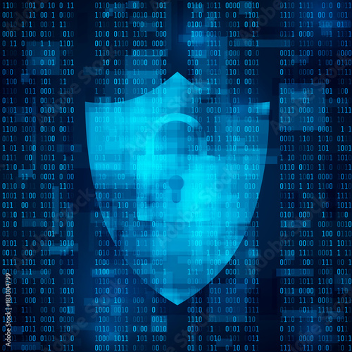 Encryption information concept. Internet sequrity system. Data protection. Vector background