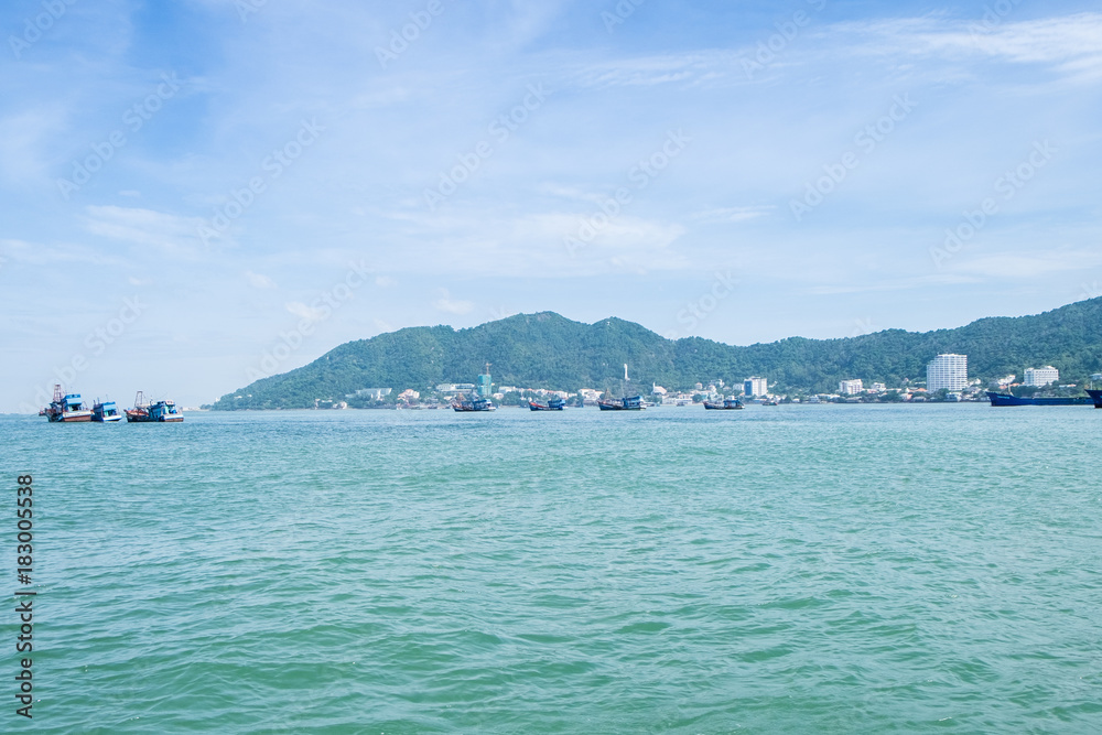 Landscape of Vung Tau from the ocean