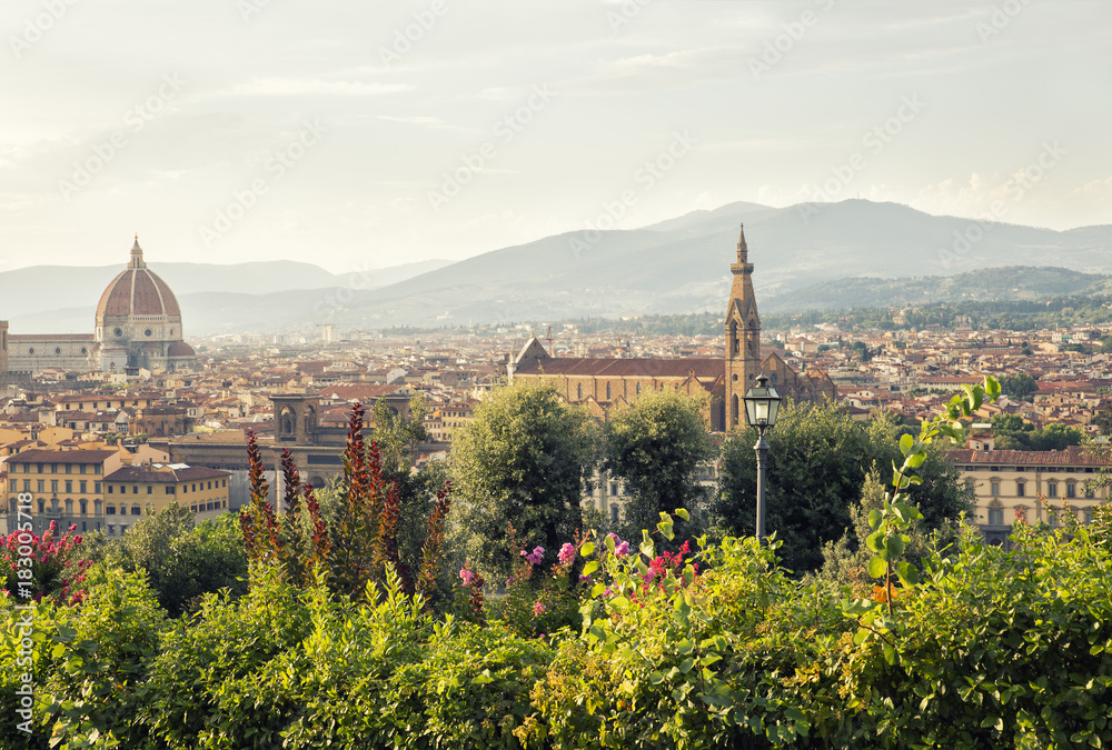 view of florence city from Michelangelo Square